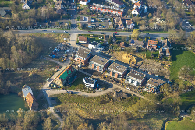 Hamm240305120 | Luftbild, Baugebiet Schlossmühle, Wohnhäuser Neubau an der Schlossstraße, Stadtbezirk Heessen, Hamm, Ruhrgebiet, Nordrhein-Westfalen, Deutschland