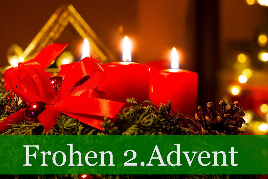 Adventsgrüße Zweiter Advent: Adventskranz mit Schriftzug FROHEN 2. ADVENT | Adventsgrüße Zweiter Advent: Adventskranz mit Schriftzug FROHEN 2. ADVENT - Realisiert mit Pictrs.com