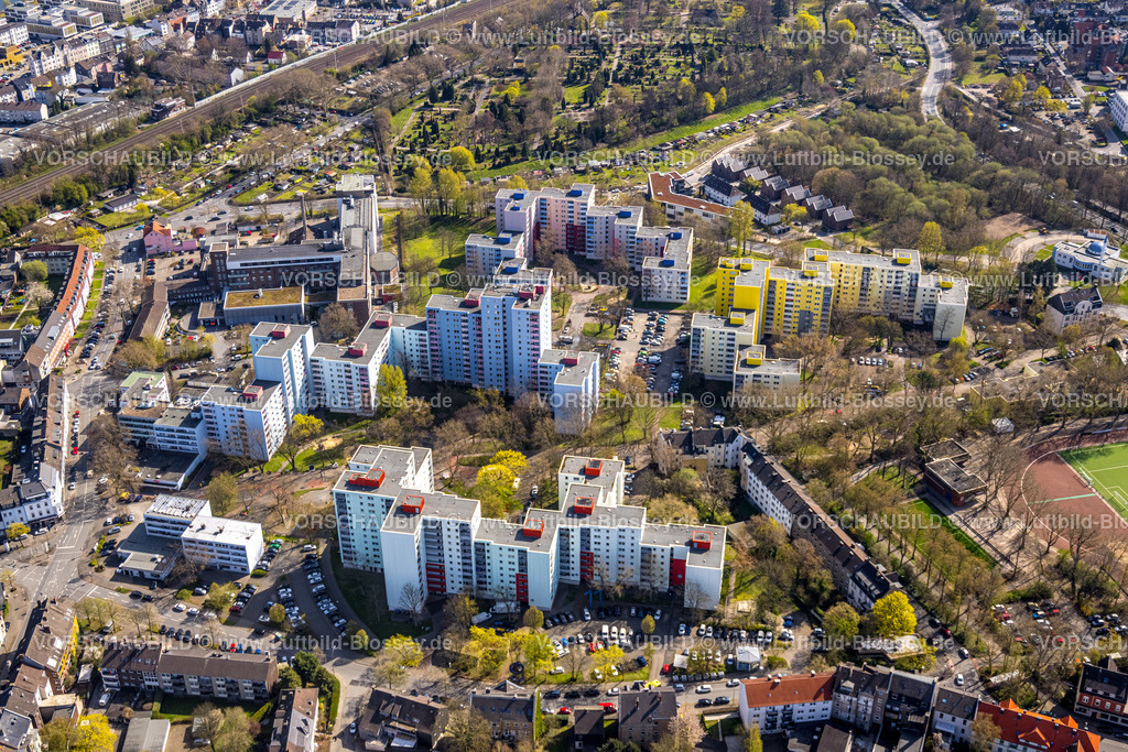 Dortmund220400120 | Luftbild, Hochhaussiedlung Clarenberg und Benninghofer Straße in Hörde, Dortmund, Ruhrgebiet, Nordrhein-Westfalen, Deutschland