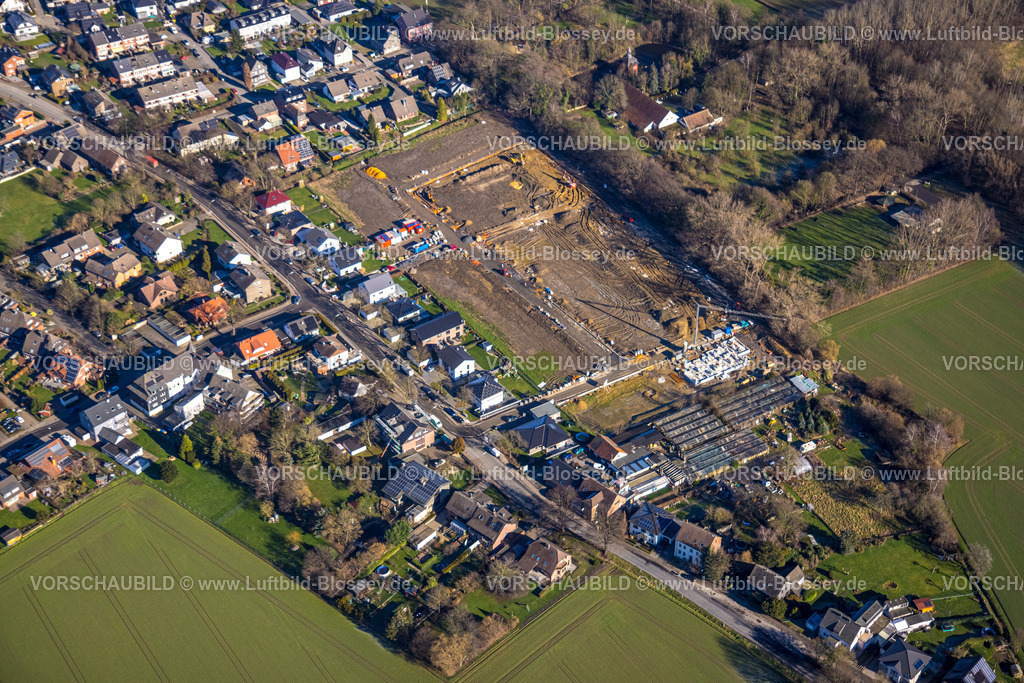 Luenen230203771 | Luftbild, Wohnen Am Spieker, Baustelle und Neubau In der Heide, Niederaden, Lünen, Ruhrgebiet, Nordrhein-Westfalen, Deutschland