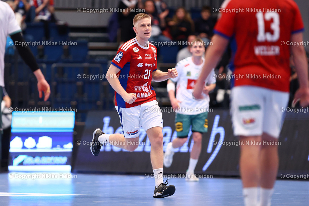 NH_HSVHamburg_GWDMinden_HandballBundesliga_14122025 | #21 Frederik Bo Andersen (Handball Sport Verein Hamburg)Handball I Herren I Bundesliga (Daikin HBL) I Saison 2025-2026 I 17. Spieltag I Handball Sport Verein Hamburg - GWD Minden I 14.12.2025 I Sporthalle Hamburg