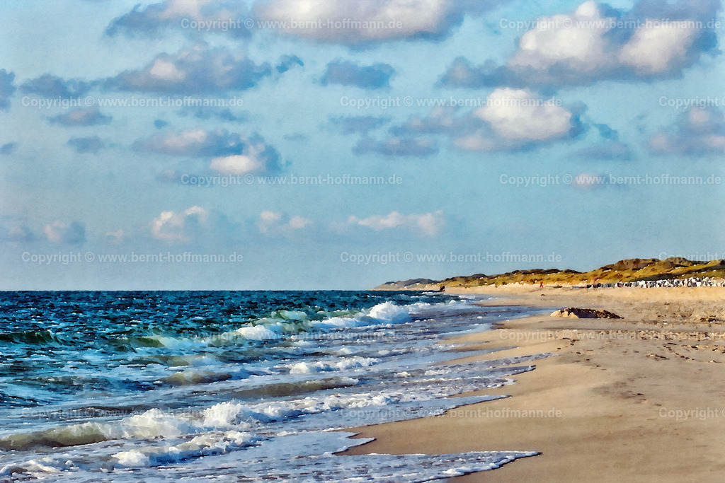 PDM2_2329_Kampen-Strand_180x120 | DIGITALKUNST. Strandimpression -002. __ Sommer am Sylter Weststrand. Nordblick auf Meer und Wolken und feinsten Sandstrand. - Realisiert mit Pictrs.com