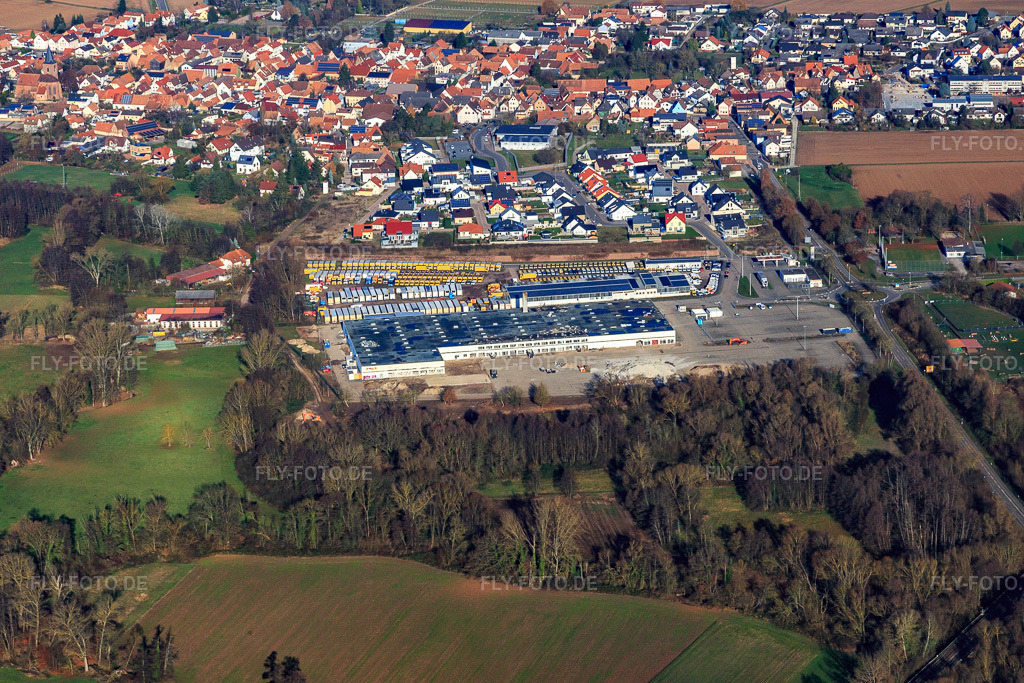 Luftbild: Südpfalz Centeraus S in Rohrbach im Bundesland Rheinland-Pfalz in Deutschland. – Foto: IMG_095873.jpg vom 03.12.2016 durch Werner Riehm/FLY-FOTO.de – Auflösung des Originals: 5472 x 3648 px – WWW.SUEDPFALZ-CENTER.DE