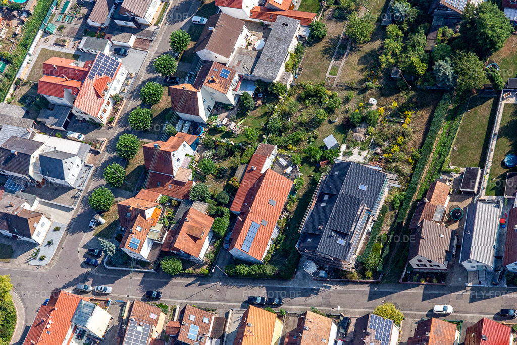 Luftbild: Siedlung in Kandel im Bundesland Rheinland-Pfalz in Deutschland. Foto: IMG_117355.jpg vom 25.08.2019 durch Werner Riehm/FLY-FOTO.de