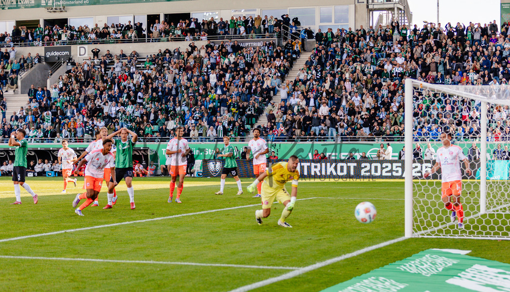 2. Bundesliga, Saison 2025/26, 5. Spieltag : SC Preußen Münster - Fortuna Düsseldorf | Münster, 14.09.2025: 2. Bundesliga, 5. Spieltag, SC Preußen Münster gegen Fortuna Düsseldorf im LVM-Preußenstadion in Münster. Foto: sportfotografie.ms | Markus Paletta - Realisiert mit Pictrs.com