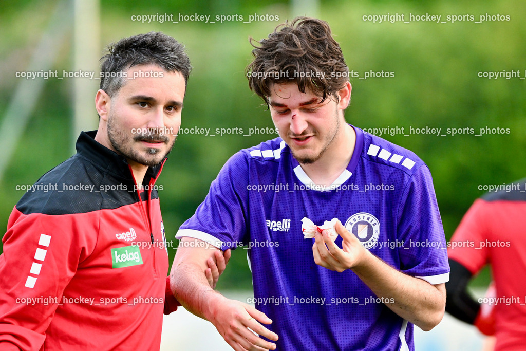 SAK vs. Austria Klagenfurt Amateure | #8 Moritz Ferdinand Tatschl Austria Klagenfurt Amateure, Nase blutet, SAK vs. Austria Klagenfurt Amateure, SAK vs. Austria Klagenfurt Amateure am 08.05.2026 in Klagenfurt (Sportpark Welzenegg), Austria, (Photo by Bernd Stefan)