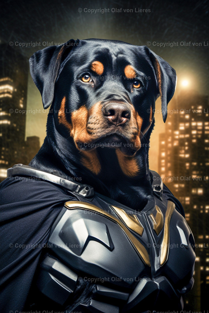 Rottweiler als Superheld | Rotti als Superhund