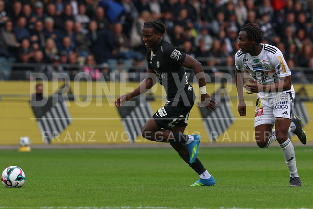 SK Puntigamer Sturm Graz vs TSV Egger Glas Hartberg – Championship Group    | Graz, Austria, 12.Apr.26 - SOCCER - ADMIRAL Bundesliga, SK Puntigamer Sturm Graz vs TSV Egger Glas Hartberg. The image shows Seedy Jatta (STU) and Habib Anas Coulibaly (Hartberg).    