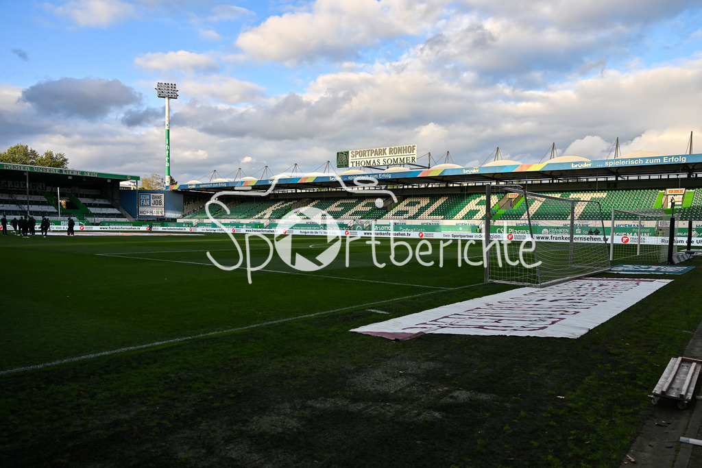 SpVgg Greuther Fürth - Karlsruher SC | FUERTH, GERMANY - OCTOBER 24: the Stadium before the 2. bundesliga match between SpVgg Greuther Fuerth vs. Karlsruher SC on matchday 10 at Sportpark Ronhof Thomas Sommer on October 24, 2025 in Fuerth, Germany