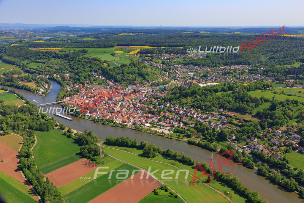 aktuelles Luftbild von  Eltmann - Luftaufnahme wurde 2018 von https://frankenair.de mittels Flugzeug (keine Drohne) erstellt.