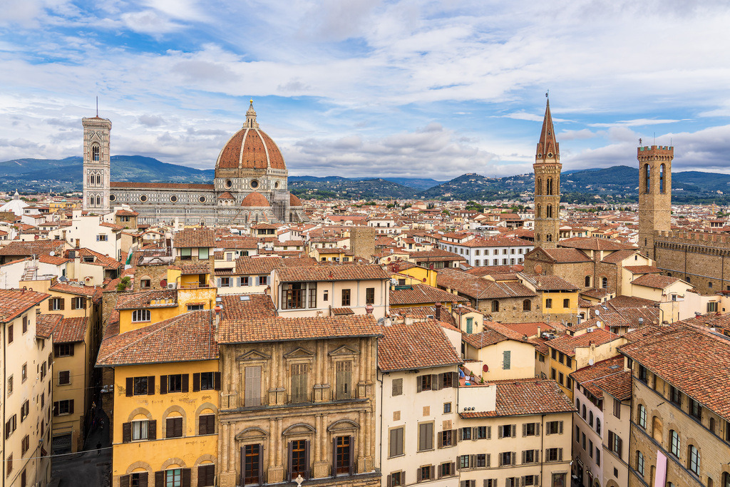 Blick über die Altstadt von Florenz in Italien | Blick über die Altstadt von Florenz in Italien.