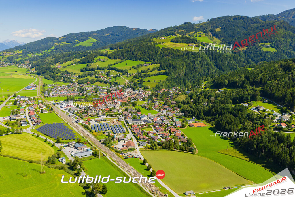 Luftaufnahme von  Öblarn - Die Luftaufnahme wurde 2025 vom UL-Flugzeug heraus erstellt ( keine Drohne ) - Hochauflösende Luftaufnahme - für professionelle Ausdrucke geeignet. Die Geschenkidee !Mit Lizenz und Bildrechte bestellbar