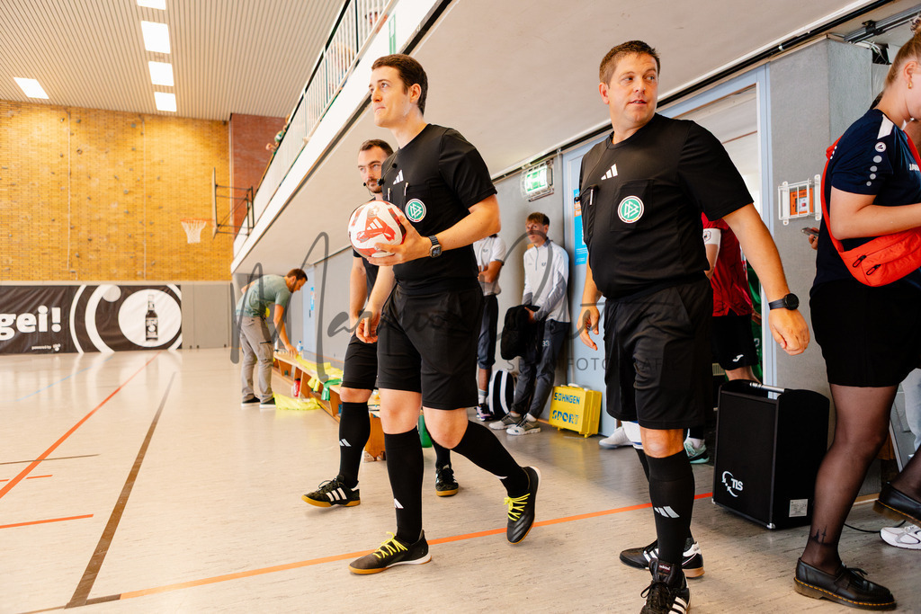 Futsal-Bundesliga, Saison 2025/2026, 2. Spieltag: SC Preußen Münster - FC Liria Futsal Berlin | Futsal-Bundesliga, Saison 2025/2026, 2. Spieltag, SC Preußen Münster empfängt FC Liria Berlin in der Universitäts-Sporthalle in Münster. Foto: sportfotografie.ms | Markus Paletta - Realisiert mit Pictrs.com