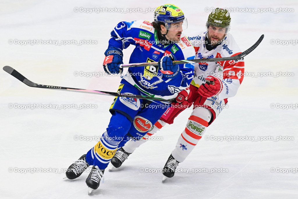 EC IDM Wärmepumpen VSV vs. HCB Südtirol Alperia | #13 Adam Helewka EC VSV, #94 Daniel Frank HCB Südtirol Alperia, EC IDM Wärmepumpen VSV vs. HCB Südtirol Alperia, EC IDM Wärmepumpen VSV vs. HCB Südtirol Alperia am 28.12.2025 in Villach (Stadthalle Villach), Austria, (Photo by Bernd Stefan)
