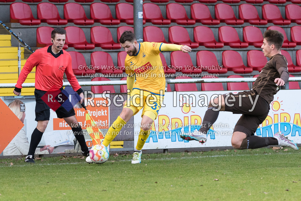 Fußball, Saison 2022/23, Regionalliga Nord, FC St. Pauli II - SV Atlas Delmenhorst, Edmund-Plambeck-Stadion (Norderstedt), 19.02.2023, 25. Spieltag | Marco Stefandl (#32, SVA Delmenhorst)