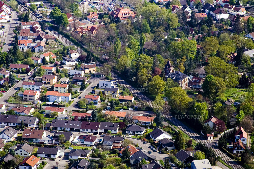 Luftbild: Germersheimer Straße, Kandeler Straße in Jockgrim im Bundesland Rheinland-Pfalz in Deutschland. Foto: IMG_10482.jpg vom 27.04.2008 durch Werner Riehm/FLY-FOTO.de