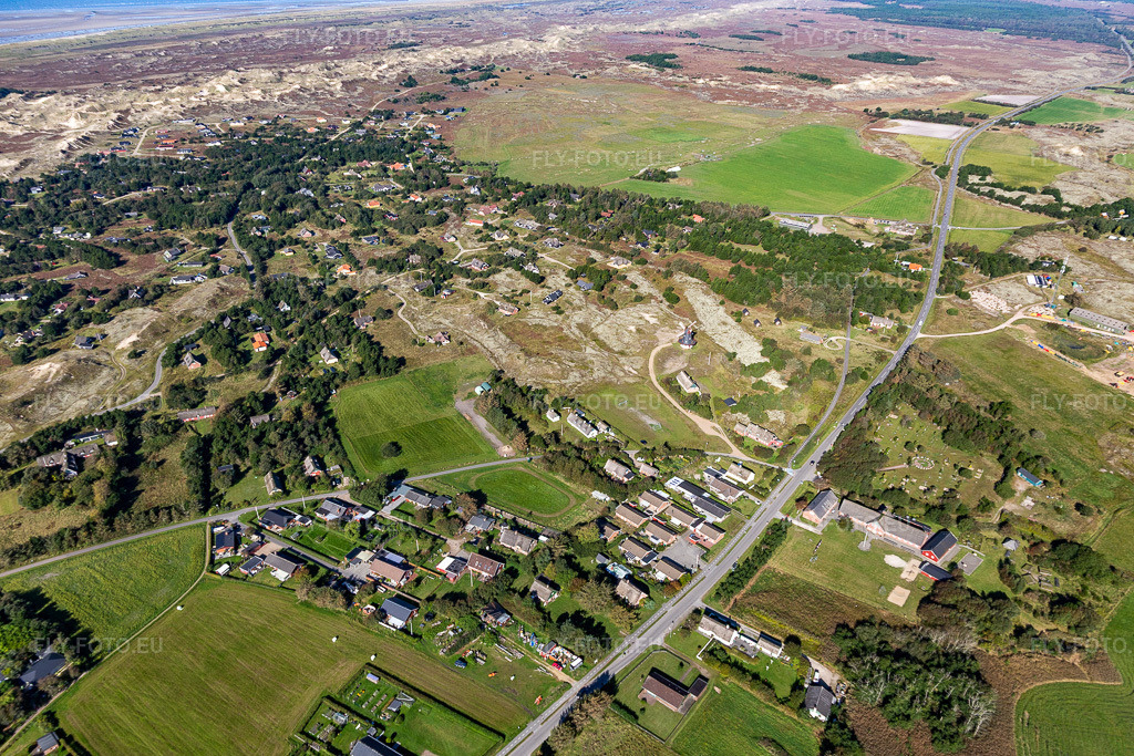 Vue aérienne: Camping Sønderho Ny à Fanø dans le département Syddanmark, Danemark. Photo: IMG_118700.jpg prise le 21/09/2019 par Werner Riehm/FLY-FOTO.eu – Résolution de l'original: 5277 x 3518 px