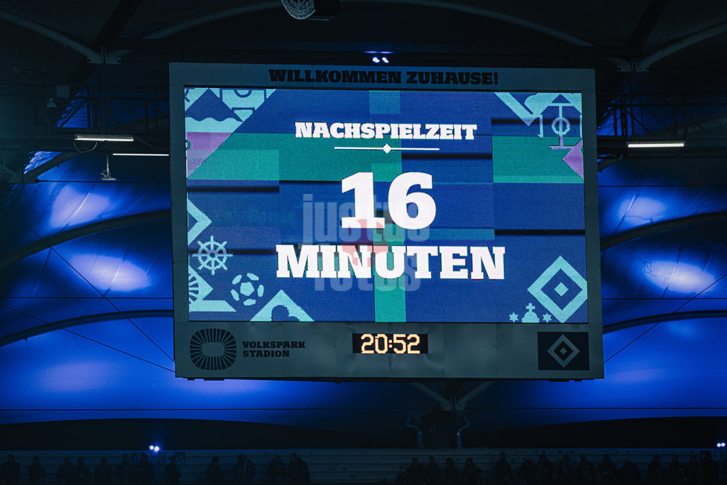 Fußball | Männer | Saison 2023/2024 | 2. Fußball-Bundesliga | 21. Spieltag | Hamburger SV vs. Hannover 96 | 09.02.2024 | 16 Minuten Nachspielzeit