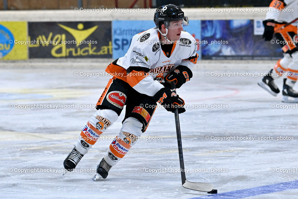 EC Hornets Spittal vs. USC Piraten Velden 18.2.2024 | #77 Ortner Stefan USC Velden, EC Hornets Spittal vs. USC Piraten Velden 18.2.2024, EC Hornets Spittal vs. USC Piraten Velden 18.2.2024 am 18.02.2024 in Spittal an der Drau (Eissportzentrum Spittal), Austria, (Photo by Bernd Stefan)