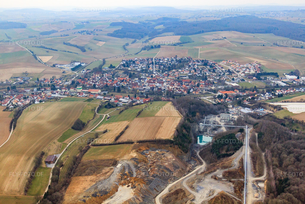 Luftbild: Ittlingen, Steinbruch in Ittlingen im Bundesland Baden-Württemberg in Deutschland. Foto: IMG_38200.jpg vom 12.03.2011 durch Werner Riehm/FLY-FOTO.de