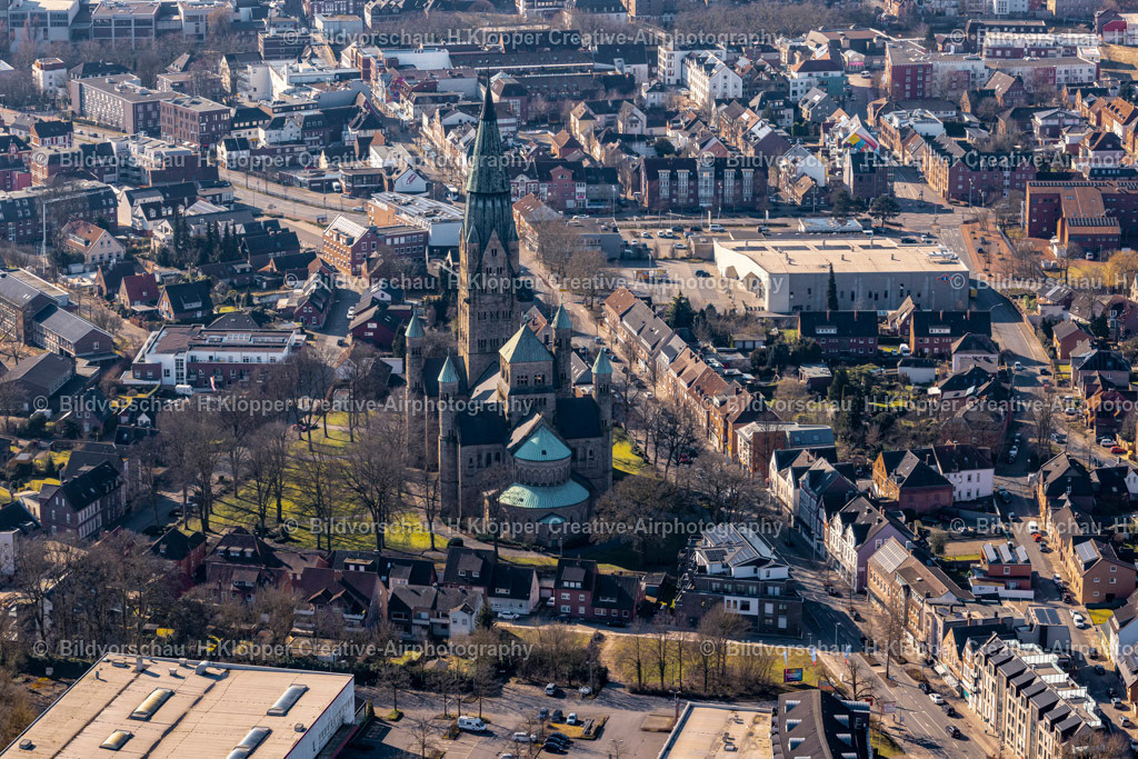 Luftbilder Rheine-8268 | Luftbildfotografie Kirchengebäude der Basilika St. Antonius - Realisiert mit Pictrs.com