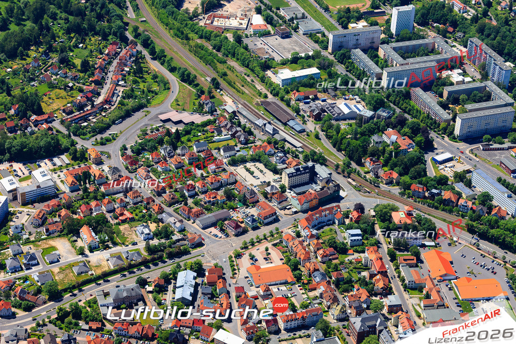 Die Luftaufnahme der Stadt Suhl wurde vom UL-Flugzeug heraus erstellt ( keine Drohne )- hohe Auflösung für beste Qualität