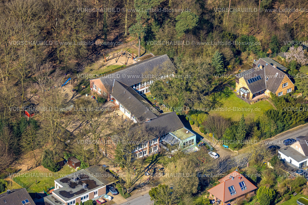 Wesel240311082 | Luftbild, evangelische Kindertagesstätte an der Sternstraße, Flüren, Wesel, Nordrhein-Westfalen, Deutschland