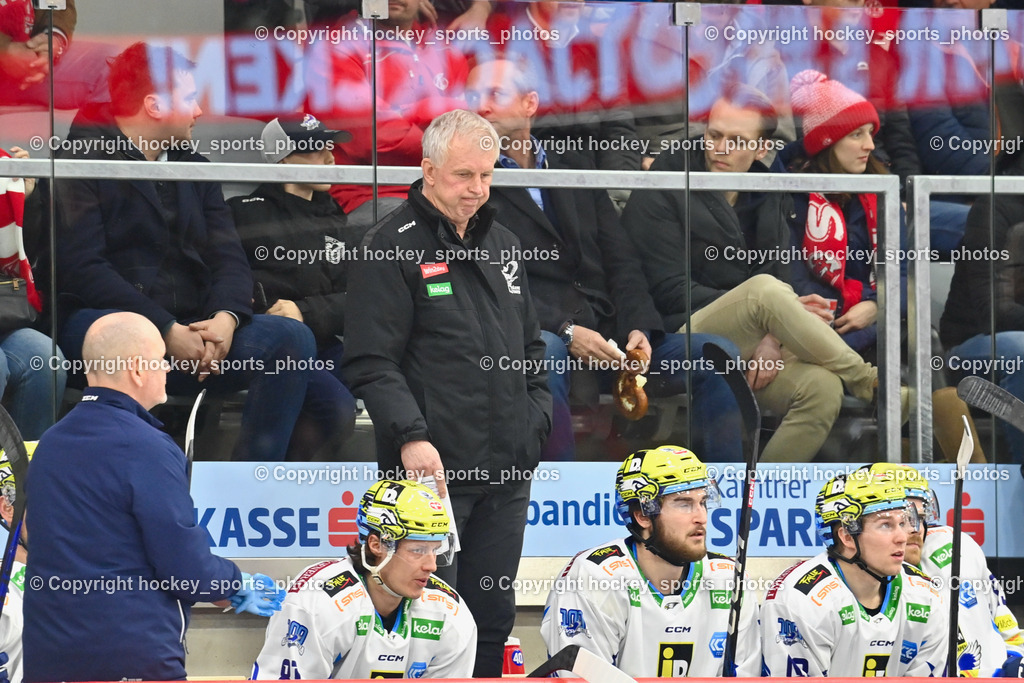 EC KAC vs. EC IDM Wärmepumpen VSV 10.3.2023 | Headcoach EC VSV DAUM ROB, Spielerbank EC VSV
