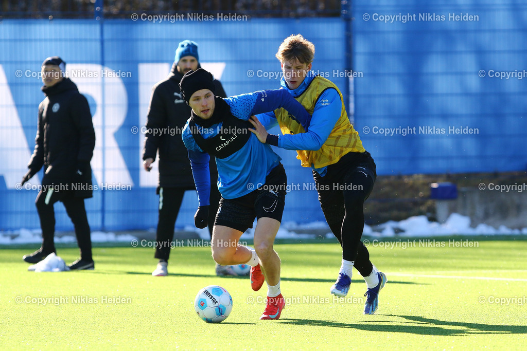 NH_HolsteinKiel_Training_19022025 | #20 Fiete Arp und #23 Lasse Rosenboom (Holstein Kiel)Fußball I Herren I Training I Saison 2024-2025 I Holstein Kiel I 19.02.2025 I Citti-Fußballpark