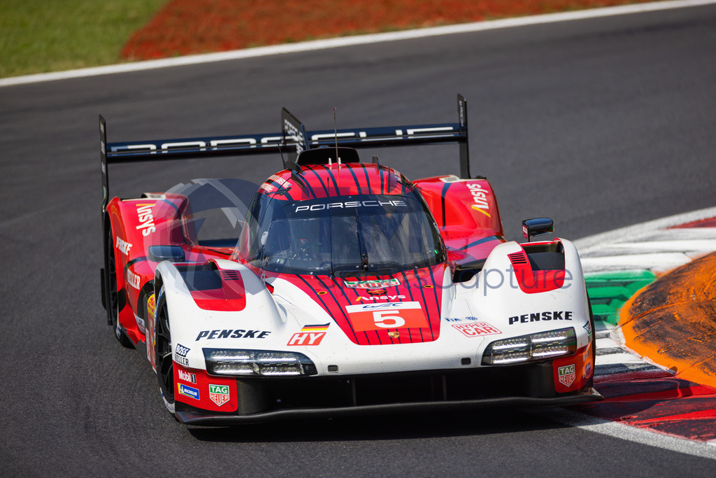 Trainproduction-20230708-0046 | MONZA,ITALY,08.Jul.23 - MOTORSPORTS - WEC, FIA World Endurance Championships, 6h of Monza, Autodromo Monza. Image shows Dane Cameron (USA), Michael Christensen (DEN) and Frederic Makowiecki (FRA/Porsche Penske Motorsport). Photo: Trainproduction / Matthias Trinkl