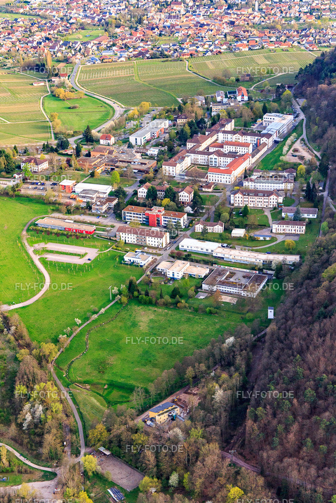 Pfalzklinik Landeck aus Norden www.pfalzklinikum.de https://klingenmuenster.de/ | Luftbild: Pfalzklinik Landeck aus Norden www.pfalzklinikum.de https://klingenmuenster.de/ in Klingenmünster im Bundesland Rheinland-Pfalz in Deutschland. Foto: IMG_131171.jpg vom 12.04.2022 durch ©2025 Werner Riehm fly-foto.de/copyright - Realisiert mit Pictrs.com