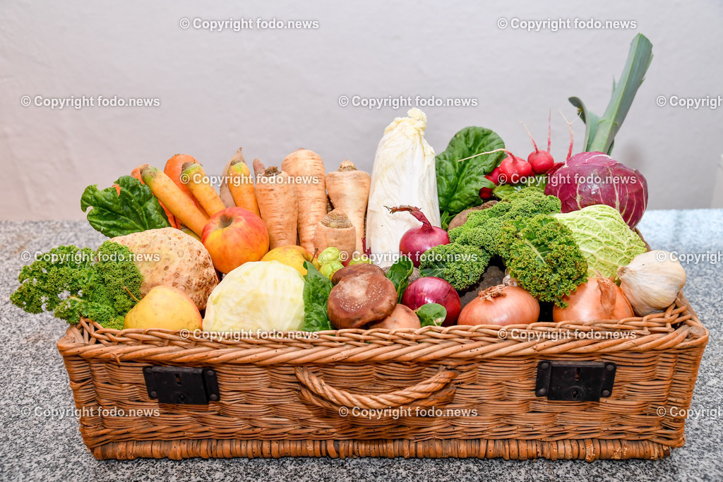 Biohof Berner_ Pupping_ 28.02.2023-28 | 28.02.2023, Pupping, AUT, Biohof Berner, im Bild Gemuesekorb