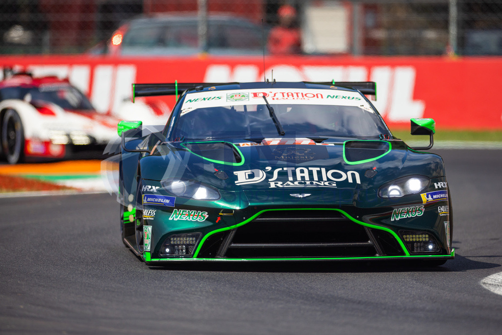 Trainproduction-20230708-0073 | MONZA,ITALY,08.Jul.23 - MOTORSPORTS - WEC, FIA World Endurance Championships, 6h of Monza, Autodromo Monza. Image shows Satoshi Hoshino (JPN), Casper Stevenson (GBR) and Tomonobu Fujii (JPN/ D'Station Racing). Photo: Trainproduction / Matthias Trinkl