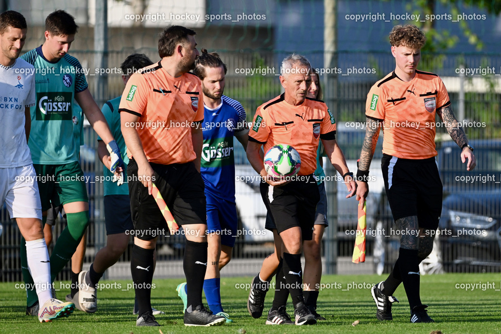 SAK vs. SV Dellach Gail | Markus Fischer Referee, Karl Stark Referee, Marcel Andre Vaschauner Referee, SAK vs. SV Dellach Gail, SAK vs. SV Dellach Gail am 14.08.2025 in Klagenfurt (Sportpark Welzenegg), Austria, (Photo by Bernd Stefan)