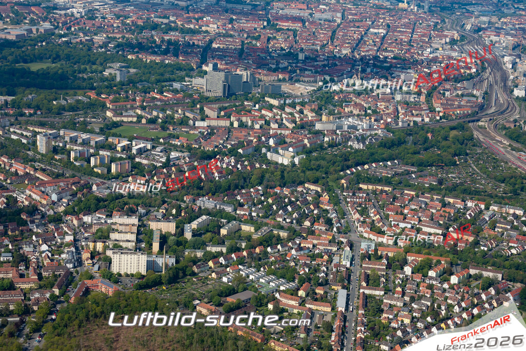 aktuelles Luftbild von Gleisshammer Nuernberg  - Luftaufnahme wurde 2019 von https://frankenair.de mittels Flugzeug (keine Drohne) erstellt.