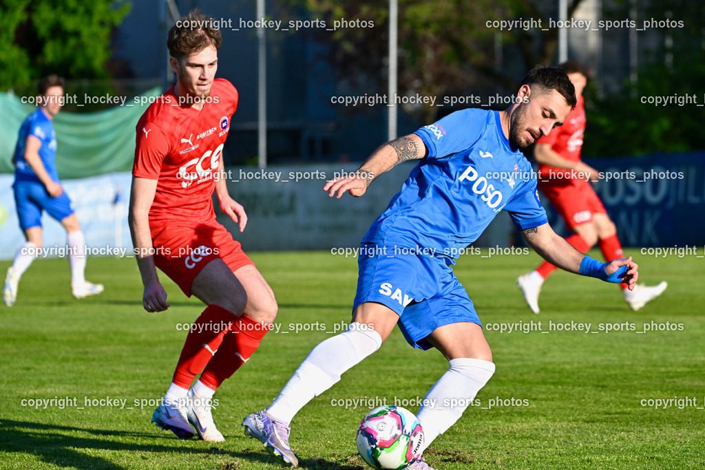 SAK vs. SC ST. Veit | #17 Moritz Leitner SC St.Veit, #10 Yosifov Svetlozar Angelov SAK, SAK vs. SC ST. Veit, SAK vs. SC ST. Veit am 30.04.2025 in Klagenfurt (Sportpark Welzenegg), Austria, (Photo by Bernd Stefan)