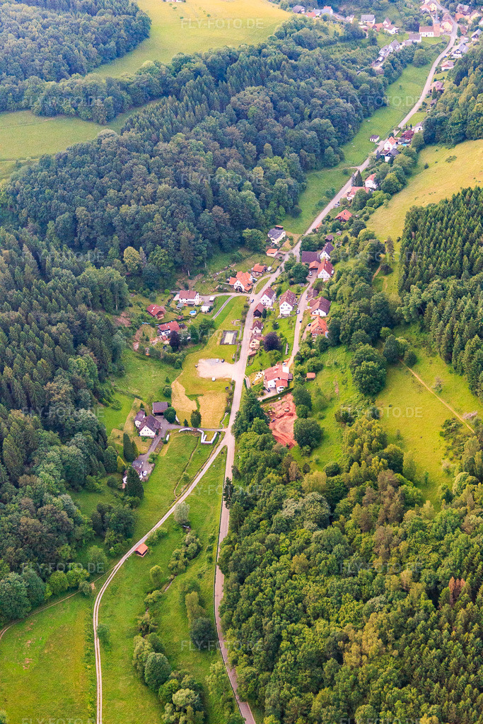Luftbild: Brombacher Mühle im Ortsteil Brombach in Eberbach im Bundesland Baden-Württemberg in Deutschland. Foto: IMG_089429.jpg vom 10.06.2016 durch Werner Riehm/FLY-FOTO.de