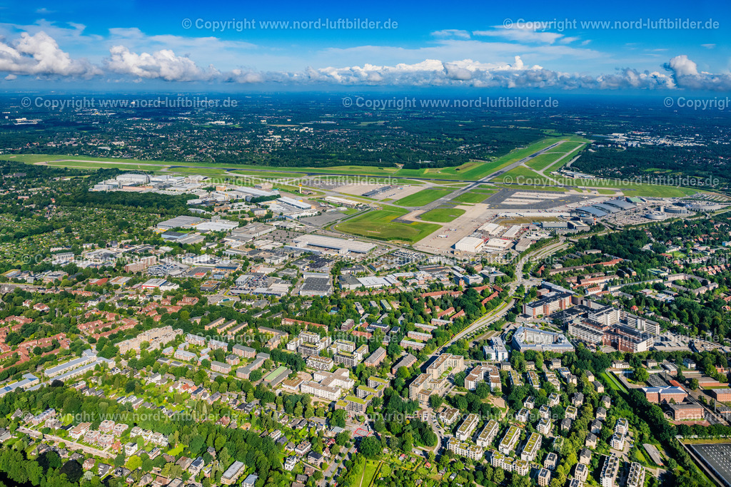 Hamburg_Fuhlsbüttel_Südliches_Flughafengewerbegebiet_ELS_0899050823 | HAMBURG 05.08.2023 Südliches Gewerbegebiet und Firmenansiedlung " Flughafen Fuhlsbüttel " in Hamburg, Deutschland. // Industrial estate and company settlement " Flughafen Fuhlsbuettel " in Hamburg, Germany. Foto: Martin Elsen