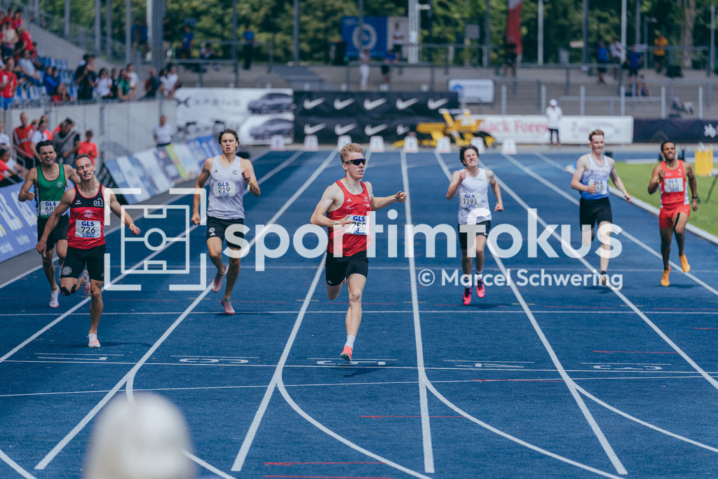 DM U23 U18 Bochum 2026 | Thorben Finke (SV Sigiltra Sögel), Startnummer 750, 400-Meter-Lauf, Deutsche Meisterschaften der U18 &amp; U23 2026, Lohrheidestadion Bochum-Wattenscheid, 04.07.2026 Foto: Marcel Schwering / sportimfokus - Realisiert mit Pictrs.com