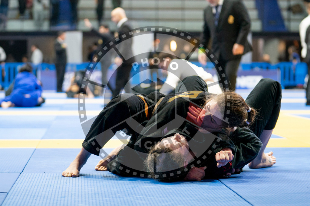 20240124PBB01613 | Fighters compete during the second day of the IBJJF European Championship in Paris, France, on January 24, 2024.
