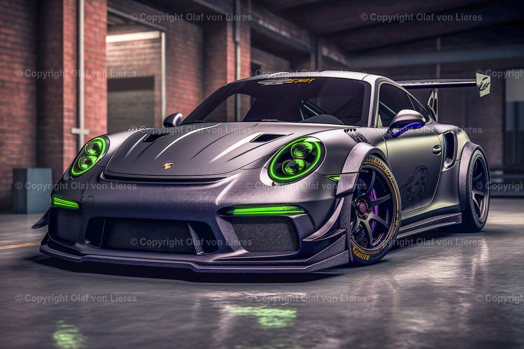 Porsche mit Carbon | Porsche grau