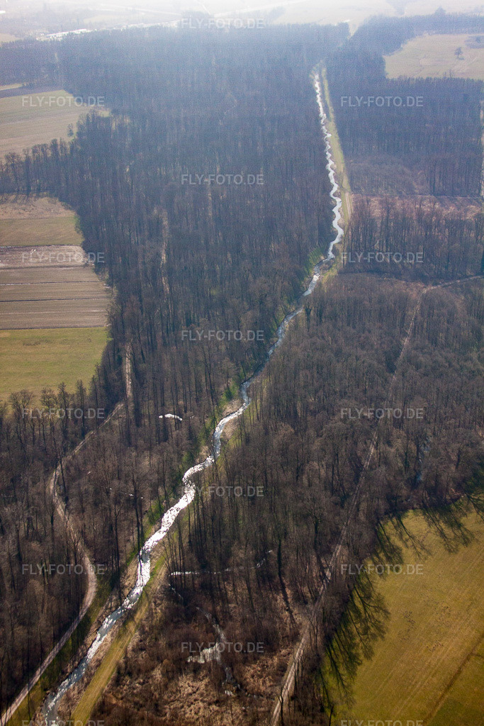 Luftbild: Durb.-Kammb.-Wannenbach-Kanel im Wald im Ortsteil Urloffen in Appenweier im Bundesland Baden-Württemberg in Deutschland. Foto: IMG_62950.jpg vom 09.03.2014 durch Werner Riehm/FLY-FOTO.de