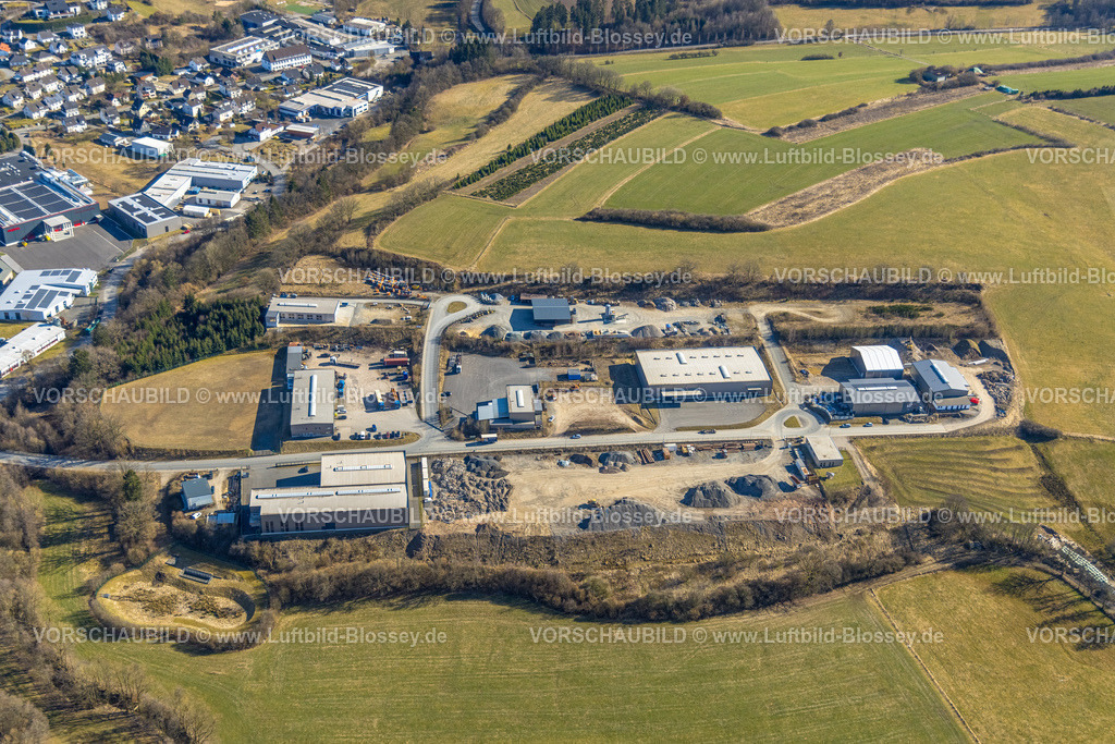 Kirchhundem250308620Wuerdinghausen | Luftbild, Gewerbegebiet Ohler Wiesen, Würdinghausen, Kirchhundem, Sauerland, Nordrhein-Westfalen, Deutschland