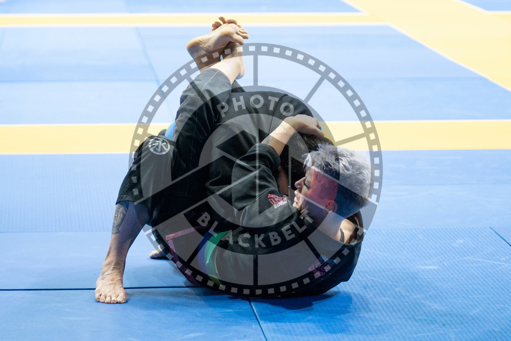 20240122PBB5214 | Fighters compete during the second day of the IBJJF European Championship in Paris, France, on January 22, 2024.