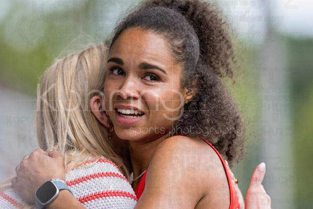 Deutsche Leichtathletik-Meisterschaften; Bochum-Wattenscheid, 26.07.2026 | Tabea Christ (LG Brillux Münster) wird Dritte im Weitsprung-Finale der Frauen; Deutsche Leichtathletik-Meisterschaften am 26.07.2026 im Lorheide-Stadion, Bochum-Wattenscheid (Nordrhein-Westfalen).