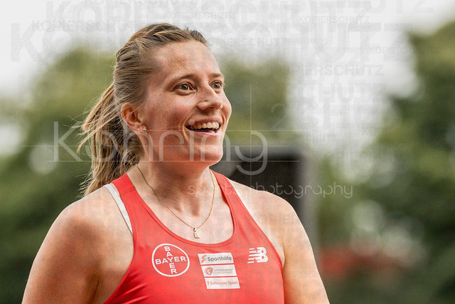 Para Heimspiel 7.0; Leverkusen, 18.07.2026 | LEVERKUSEN, GERMANY - JULY 18, 2026 : Elena Kratter (SUI/TSV Bayer 04 Leverkusen) reacts in the long jump during the Para Heimspiel 7.0 at Fritz Jacobi Sports Complex on July 18, 2026 in Leverkusen, Germany.