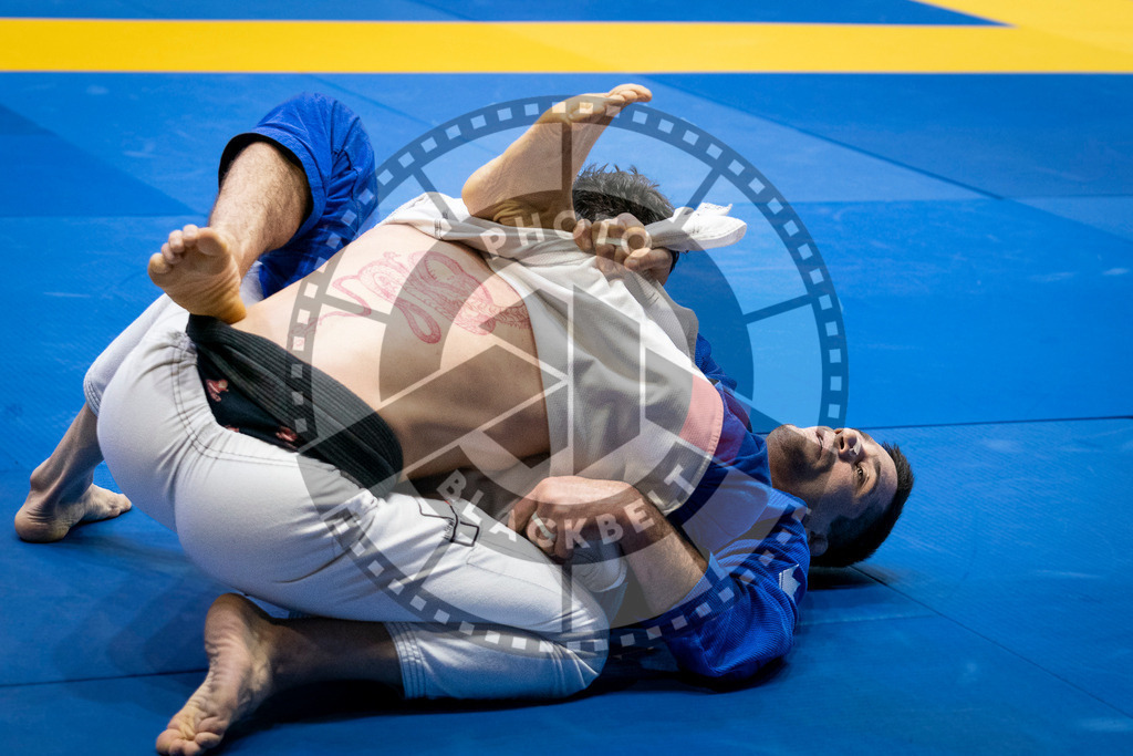 20240126PBB1035 | Fighters compete during the Brazilian Jiu-Jitsu European Championship of the IBJJF in Paris, France, on January 26, 2024.