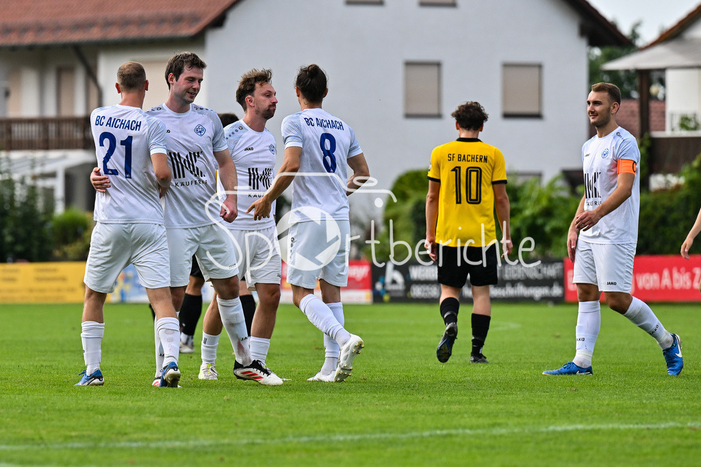 BC Aichach - SF Bachern | Jubel nach 2-0 Aichach 8