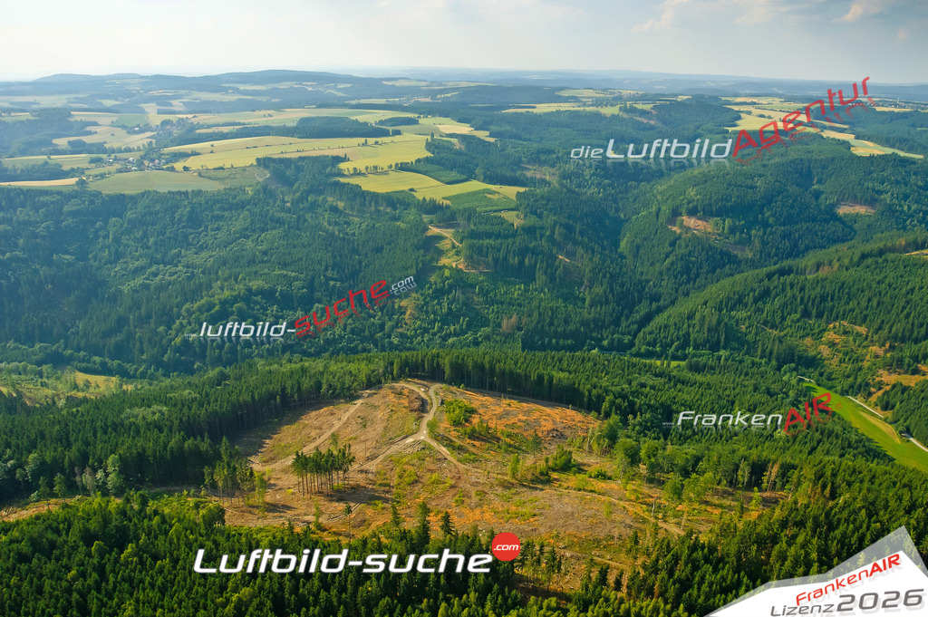 Die Luftaufnahme der Stadt Presseck wurde vom UL-Flugzeug heraus erstellt ( keine Drohne )- hohe Auflösung für beste Qualität