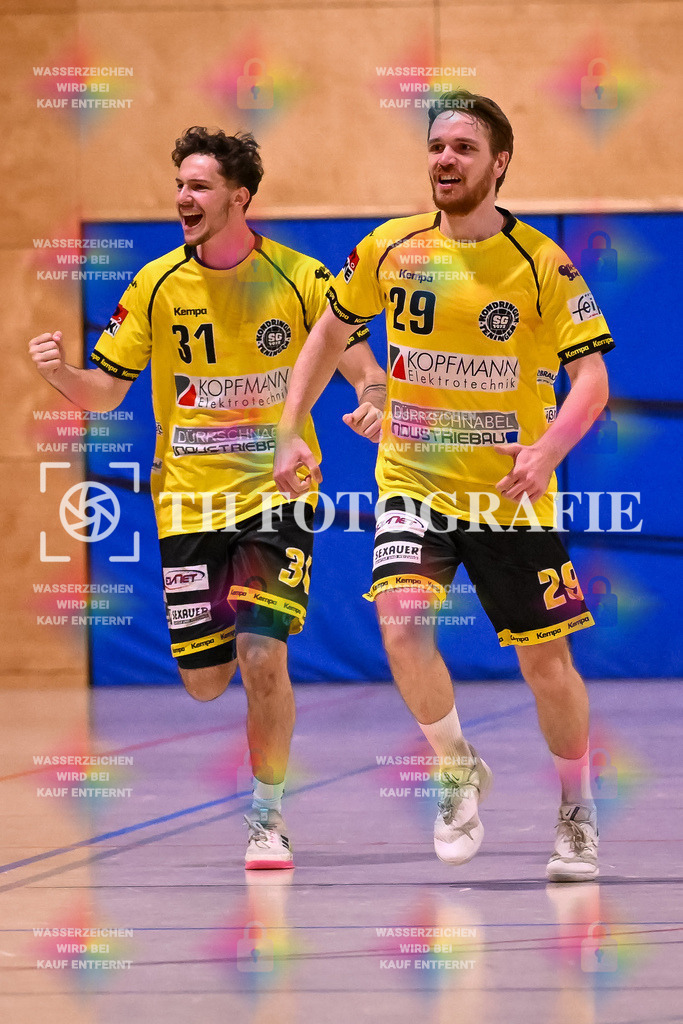 GER, SG Maulburg/Steinen - SG Koendringen/Teningen 2, Handball, Landesliga, 21. Spieltag, Saison 2023/2024, 23.03.2024 | Luca Bakhashwin (SG Koendringen/Teningen 2, #31), Jonas Rottler (SG Koendringen/Teningen 2, #29)

GER, SG Maulburg/Steinen - SG Koendringen/Teningen 2, Handball, Landesliga, 21. Spieltag, Saison 2023/2024, 23.03.2024

Foto: TH Fotografie/Thomas Hess